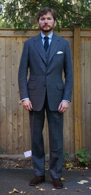 Sliver grey light weight bespoke three piece suit - Signore